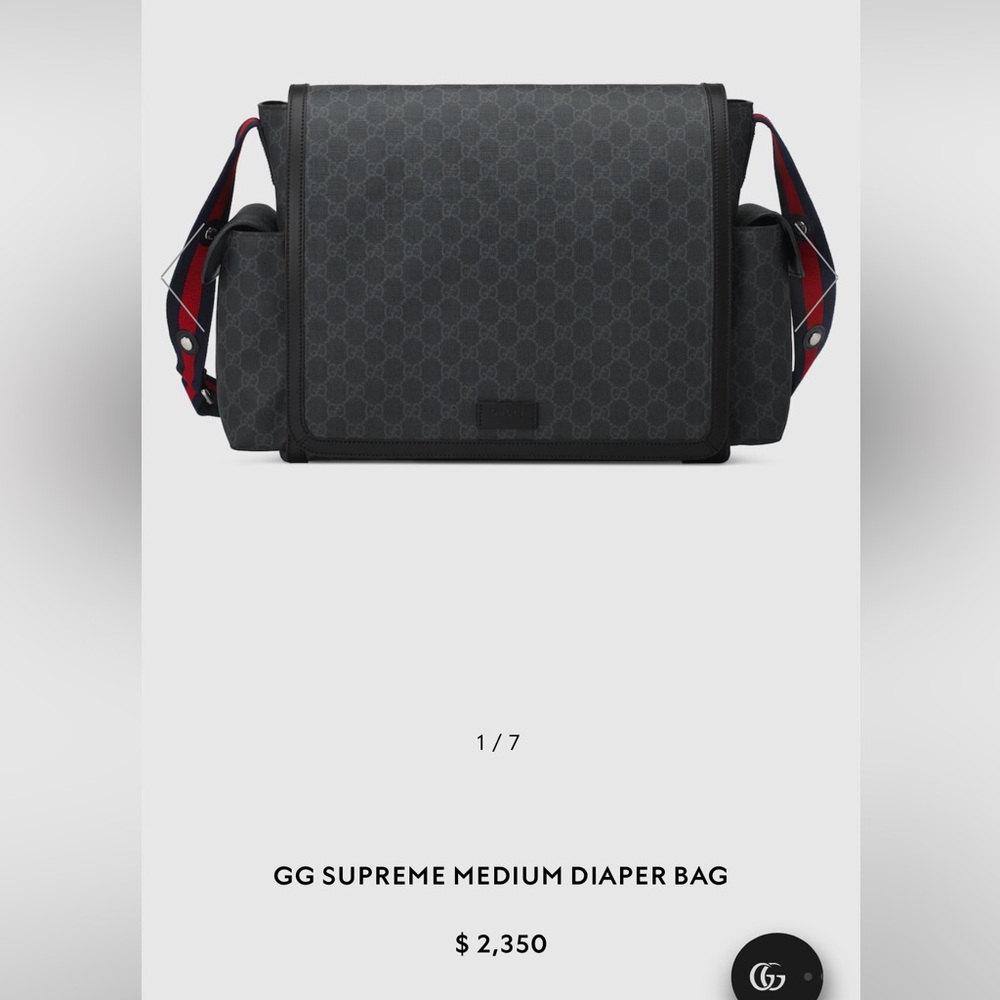 Gucci GG Supreme Diaper Bag
